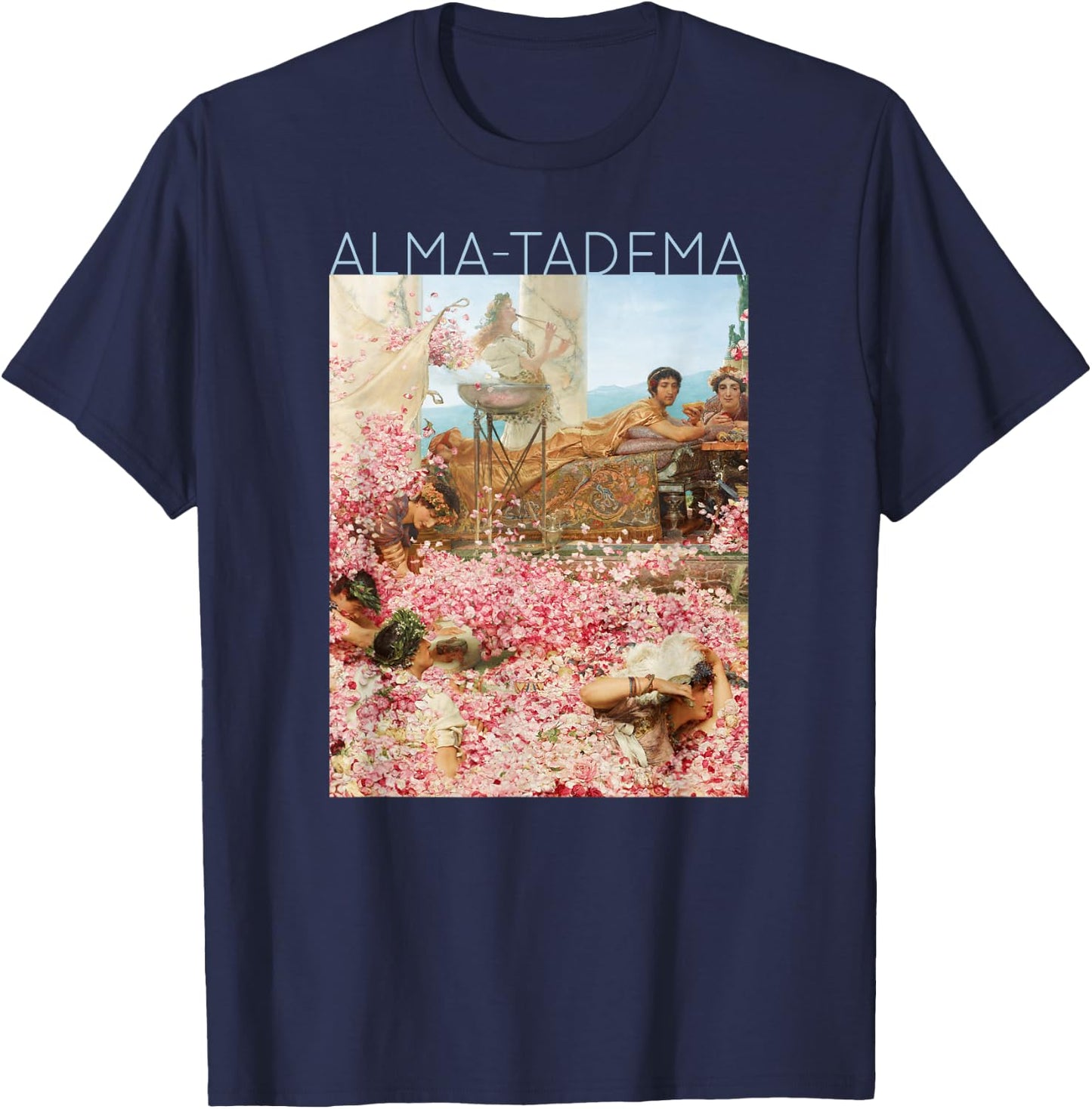 Lawrence Alma-Tadema The Roses of Heliogabalus #2 - Spring T-Shirt - T-Shirt | Navy