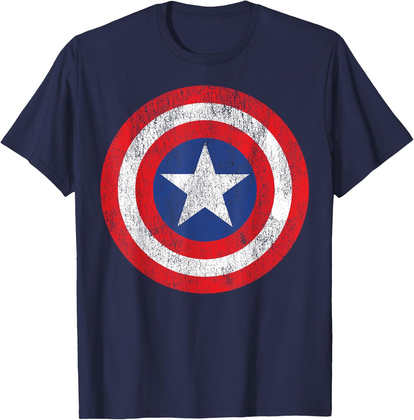 Marvel Captain America Shield Logo T-Shirt - T-Shirt | Navy