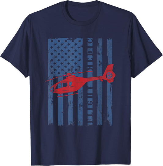 American Flag Flight Medic T-Shirt - T-Shirt | Navy