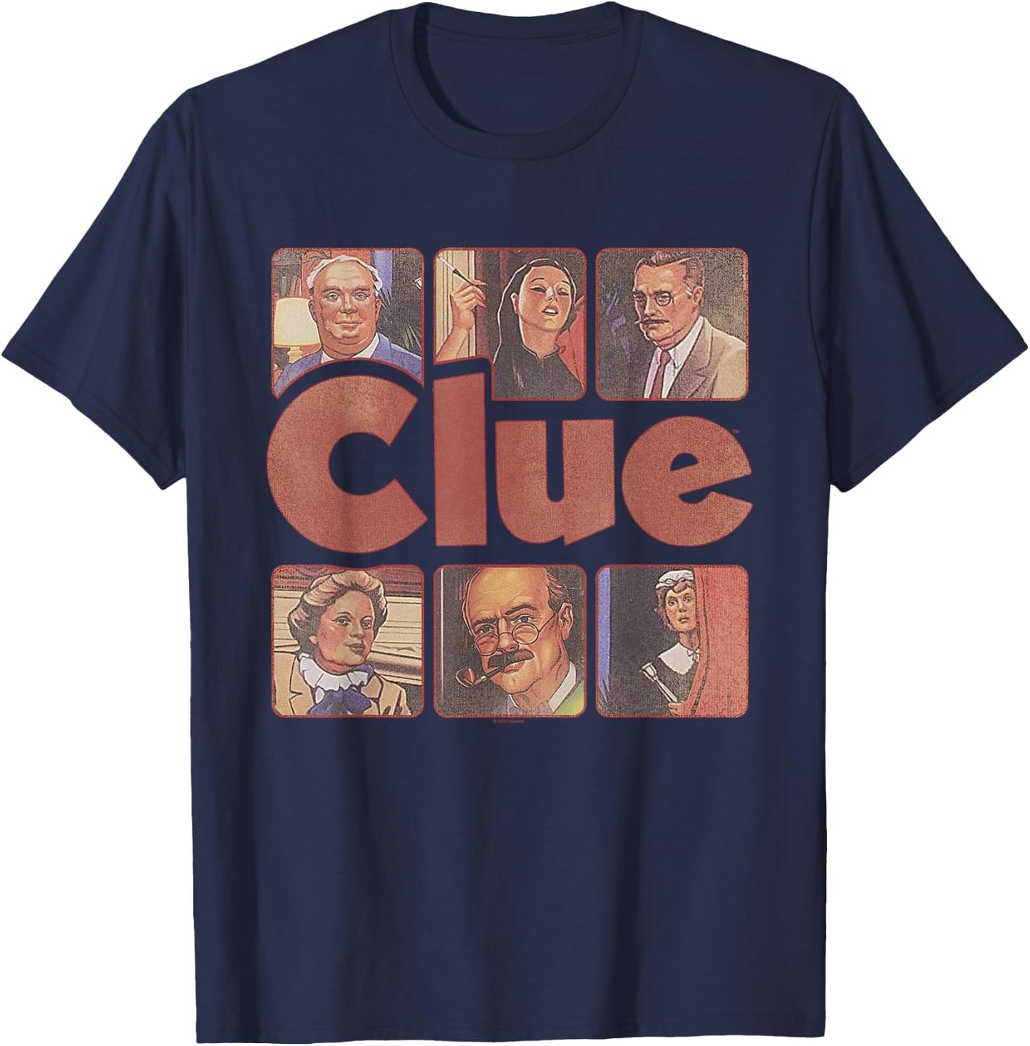 Clue Characters from 1986 T-Shirt - T-Shirt | Navy