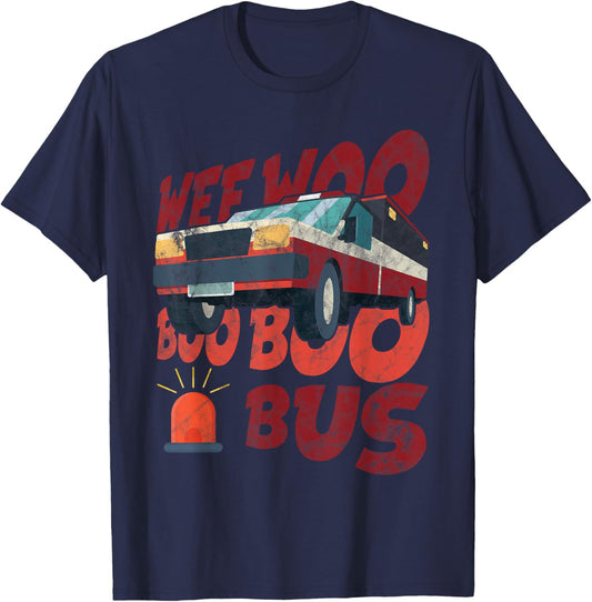 Wee Woo Boo Bus Ambulance Gift Paramedic EMT EMS Medical T-Shirt - T-Shirt | Navy