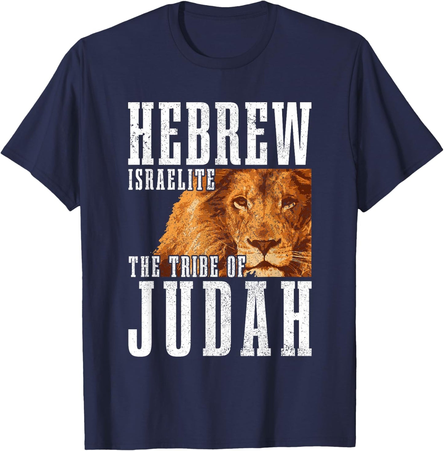 Hebrew Israelite Tribe Of Judah Lion Jew Jewish Israel T-Shirt - T-Shirt | Navy