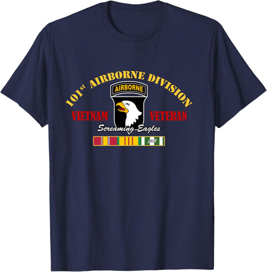 101st Airborne Division Vietnam Veteran T-Shirt - T-Shirt | Navy