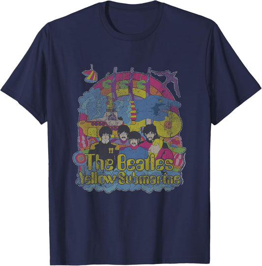 The Beatles - Yellow Submarine Vintage T-Shirt - T-Shirt | Navy