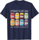 Retro Literacy Is My Jam And I’m Here To Spread It T-Shirt - T-Shirt | Navy