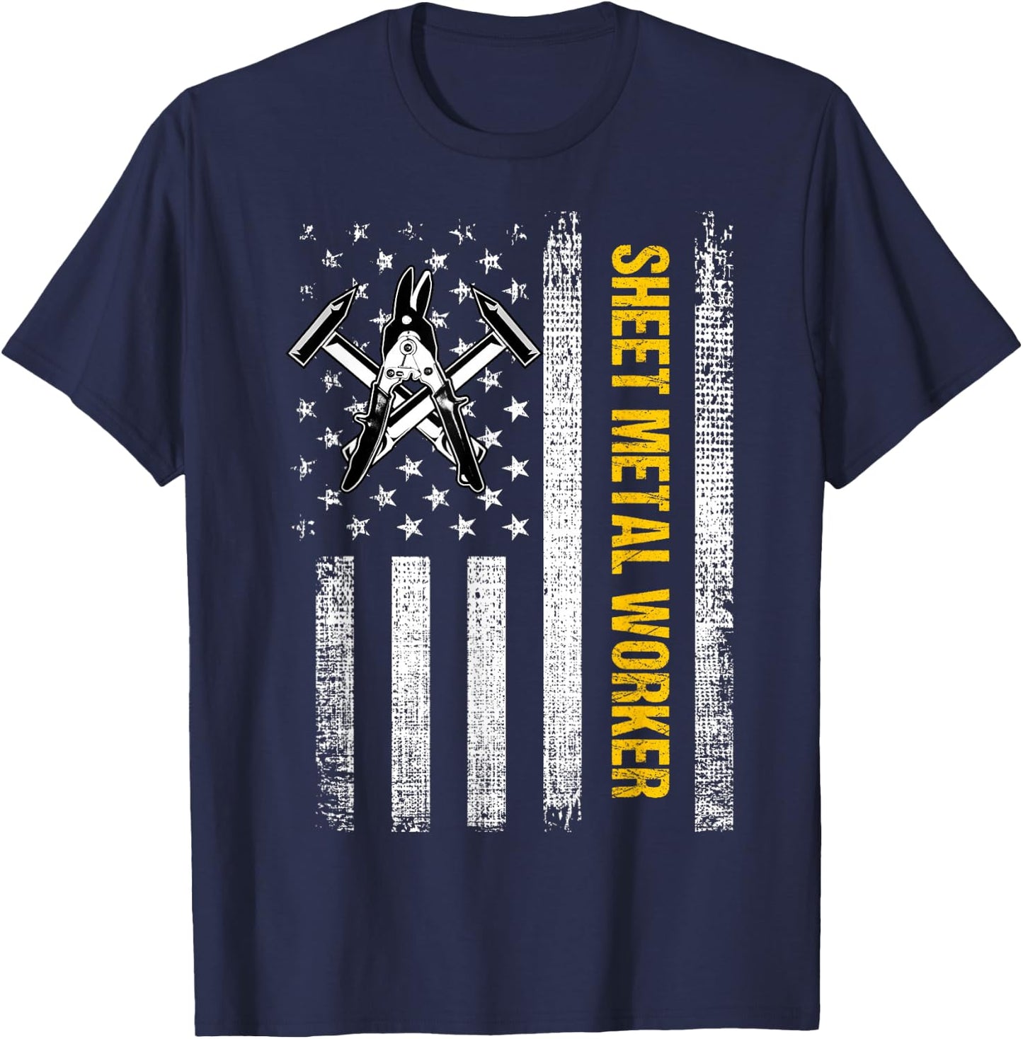 Sheet Metal Worker T-Shirt - T-Shirt | Navy