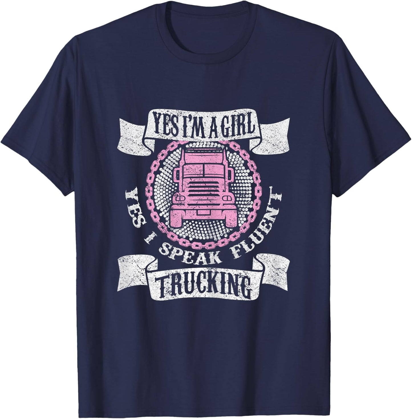 Truck Driver Humming Driver Truck Driver - Truck Driver T-Shirt - T-Shirt | Navy