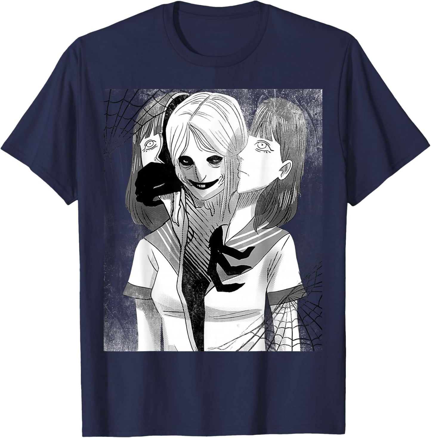 Otaku Anime Japanese Gothic Witch Occult Girl Horror Demon T-Shirt - T-Shirt | Navy
