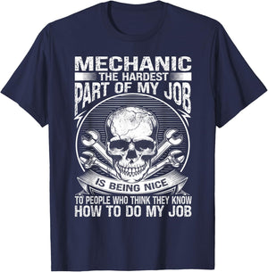 Mechanic Car Guy Auto Mechanic T-Shirt - T-Shirt | Navy