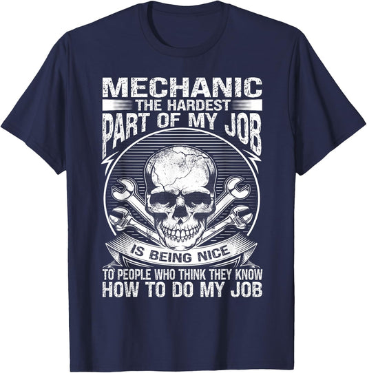 Mechanic Car Guy Auto Mechanic T-Shirt - T-Shirt | Navy