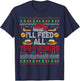 I'll Feed All You Fckers Xmas Sweater Santa Chef Cooking T-Shirt - T-Shirt | Navy