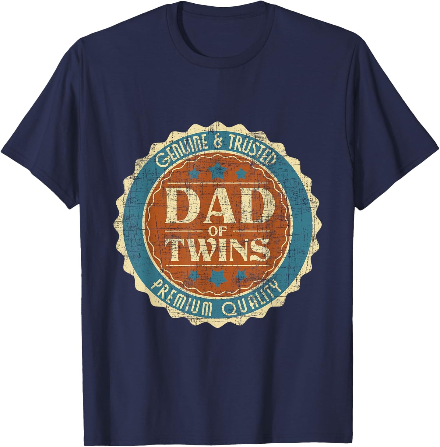 Dad Of Twins - Father Of Twins New Dad T-Shirt - T-Shirt | Navy