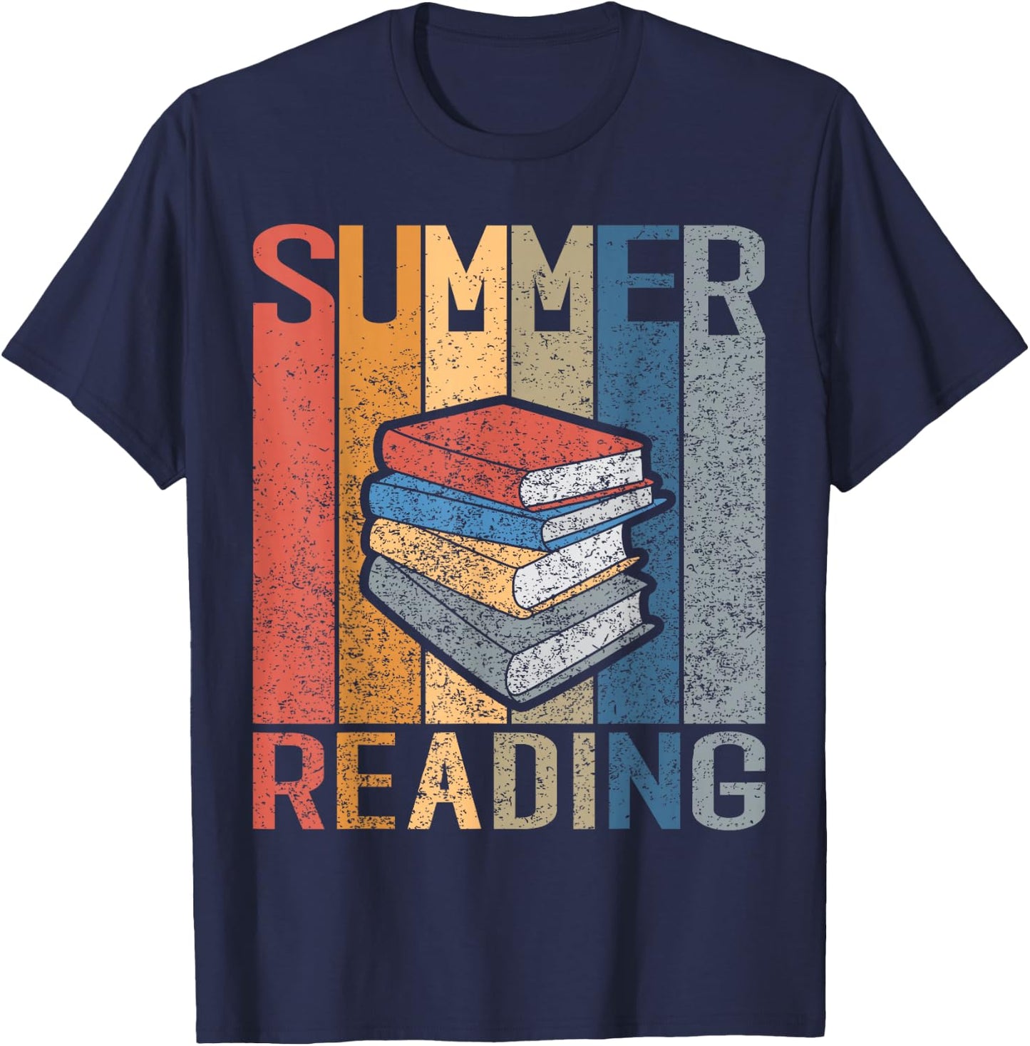 Summer Reading Books T-Shirt - T-Shirt | Navy
