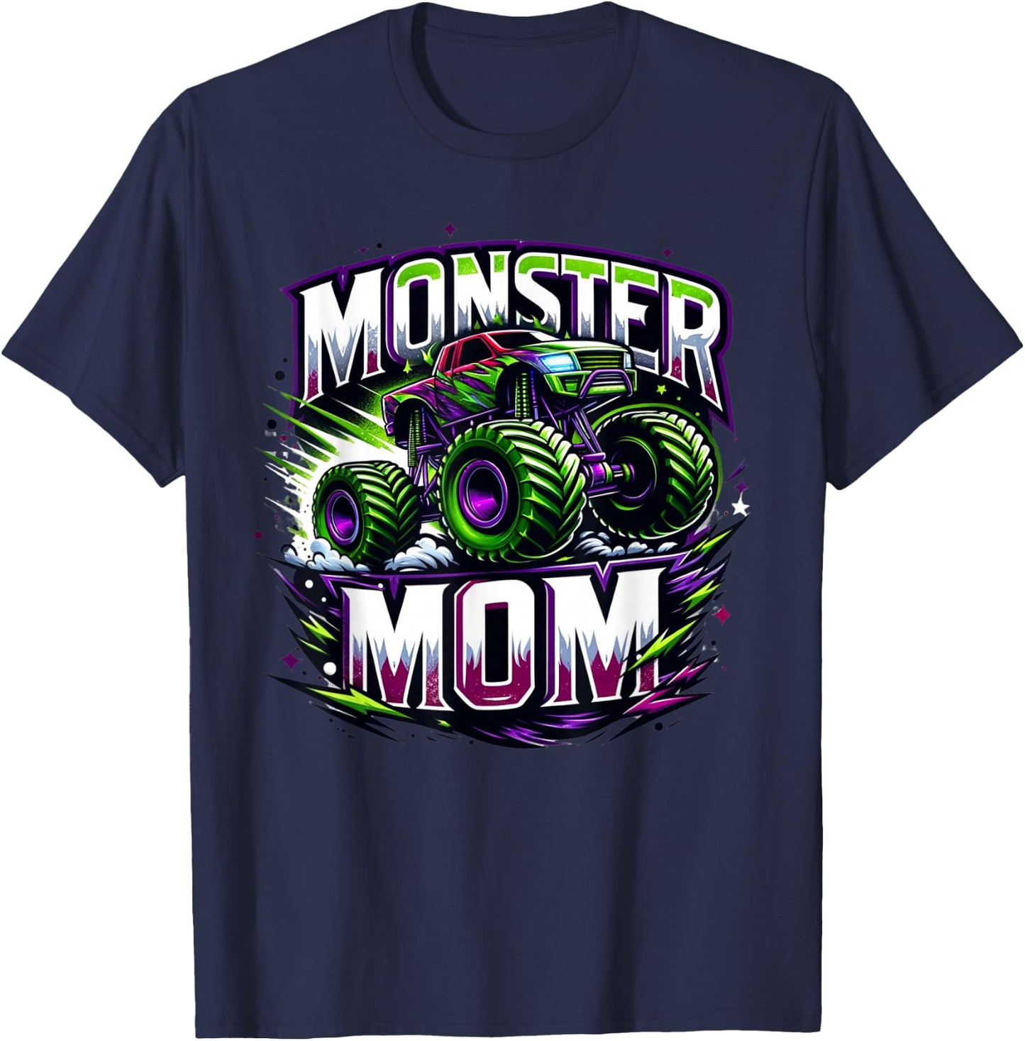Monster Truck Race Racer Driver Mom Mother's Day T-Shirt - T-Shirt | Navy