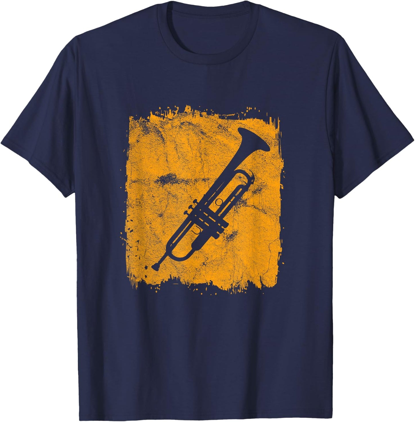 Vintage Trumpet Gift Musicians Blues Retro T-Shirt - T-Shirt | Navy