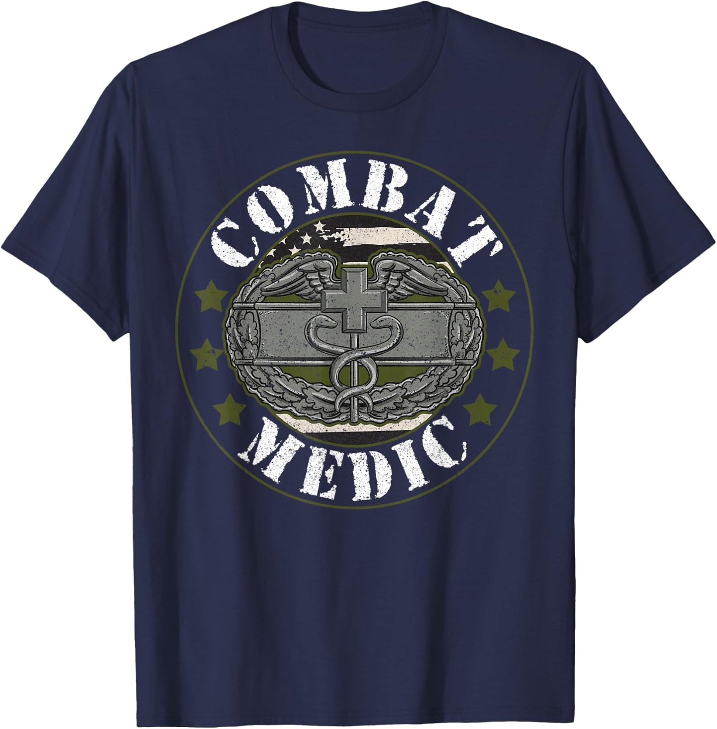 Combat Medic Veteran Proud Military Medical Personnel Doc T-Shirt - T-Shirt | Navy