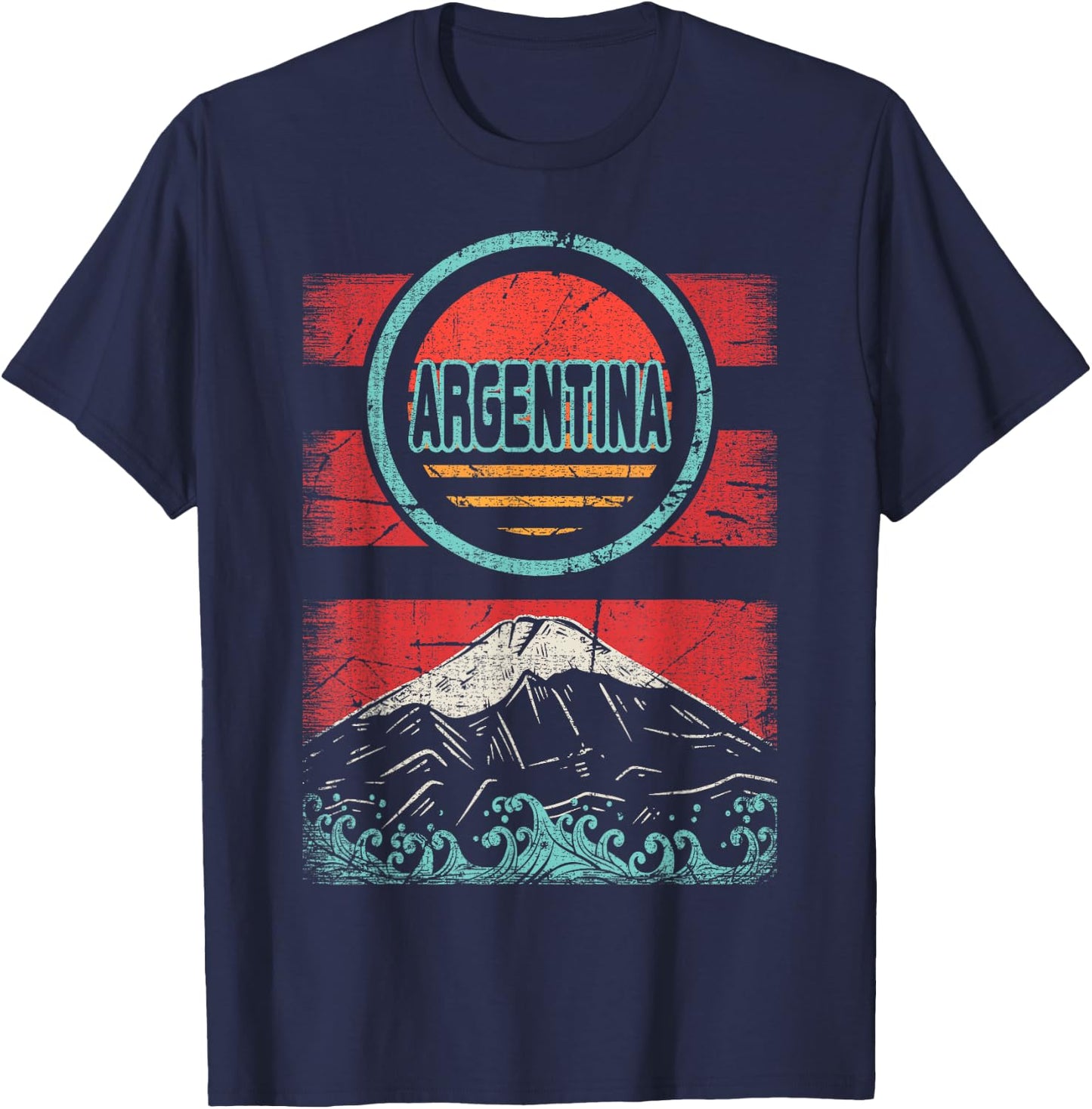 Argentina Retro Vintage 80s Style T-Shirt - T-Shirt | Navy