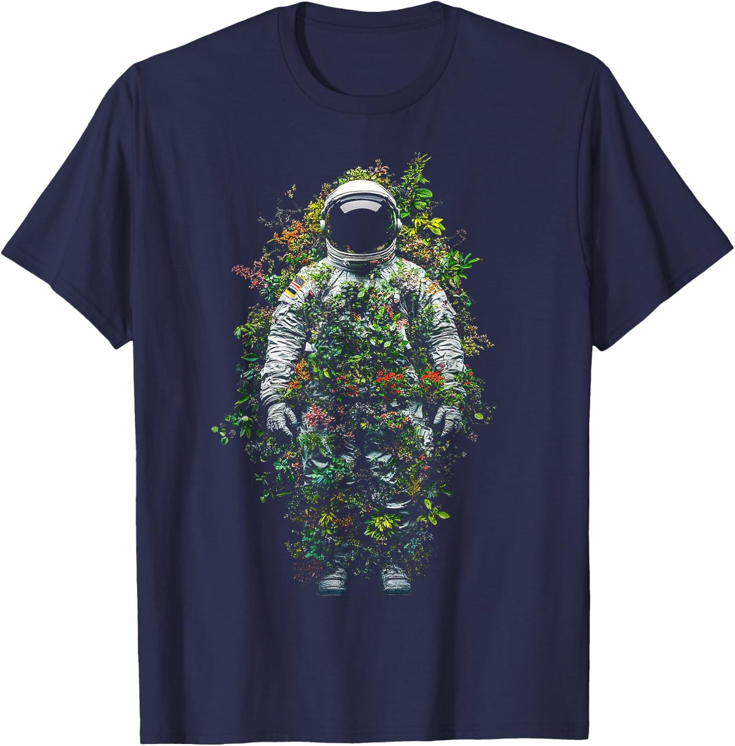 Astronaut Forest Graphic Art Astronaut T-Shirt - T-Shirt | Navy
