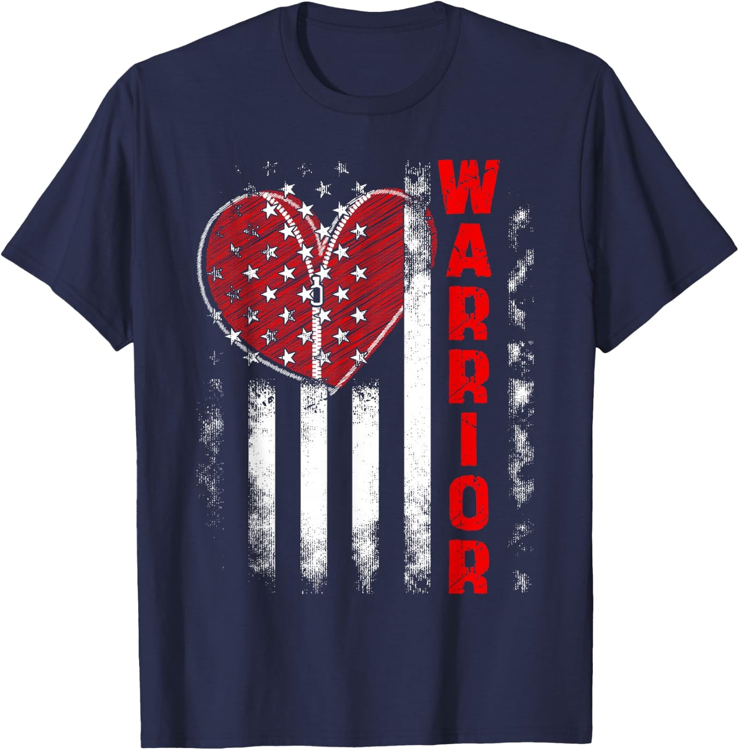 Open Heart Surgery Warrior For Heart Patients Survivor T-Shirt - T-Shirt | Navy