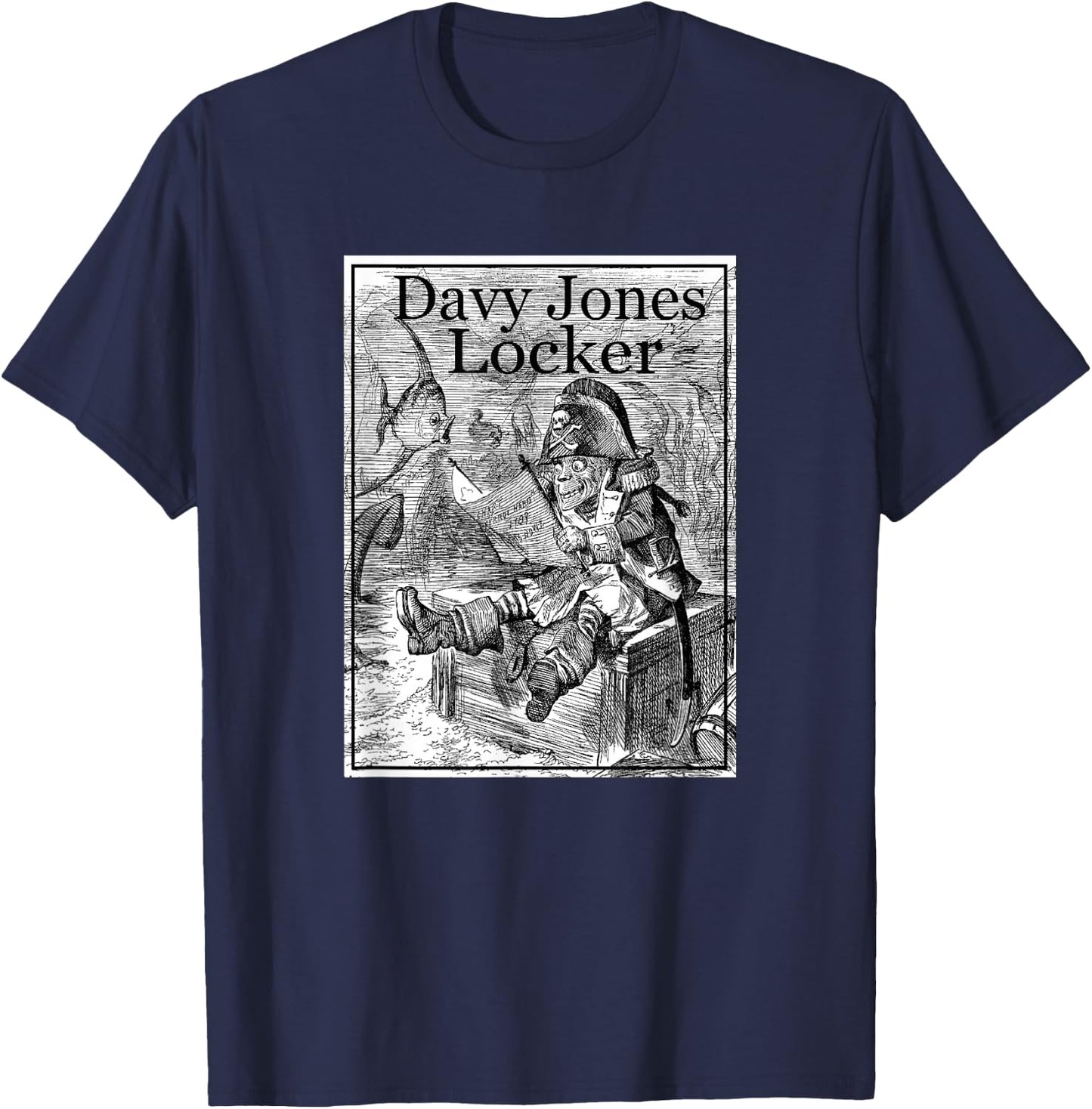 Davy Jones Locker (1892) T-Shirt - T-Shirt | Navy