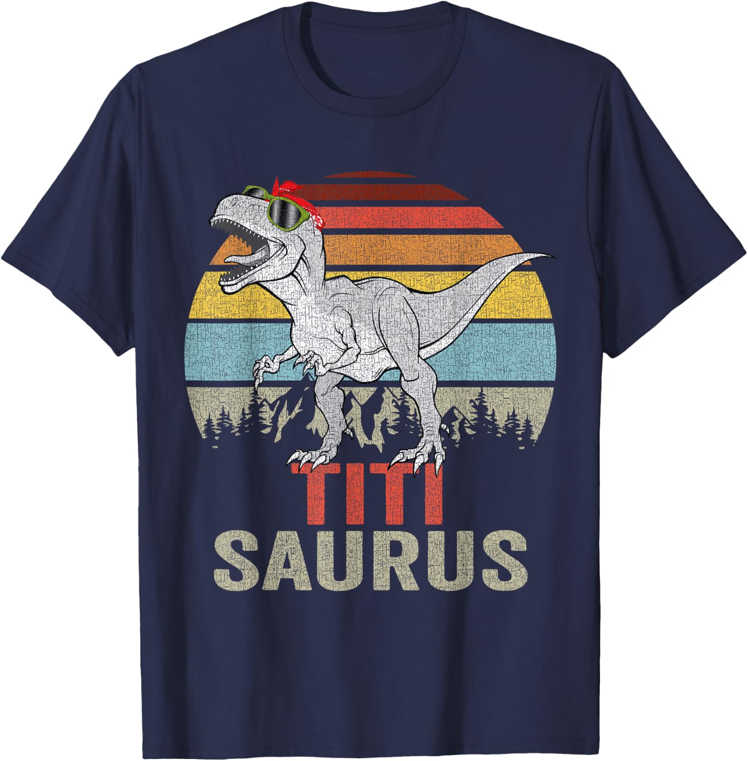 Titisaurus T Rex Titi Saurus Family Matching Dinosaur Women T-Shirt - T-Shirt | Navy