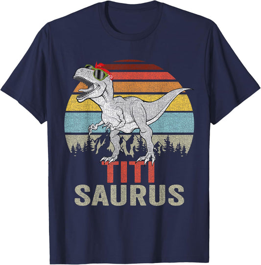 Titisaurus T Rex Titi Saurus Family Matching Dinosaur Women T-Shirt - T-Shirt | Navy