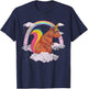 Fantasy Animal Rainbow Squirrelcorn Squirrel Unicorn T-Shirt - T-Shirt | Navy