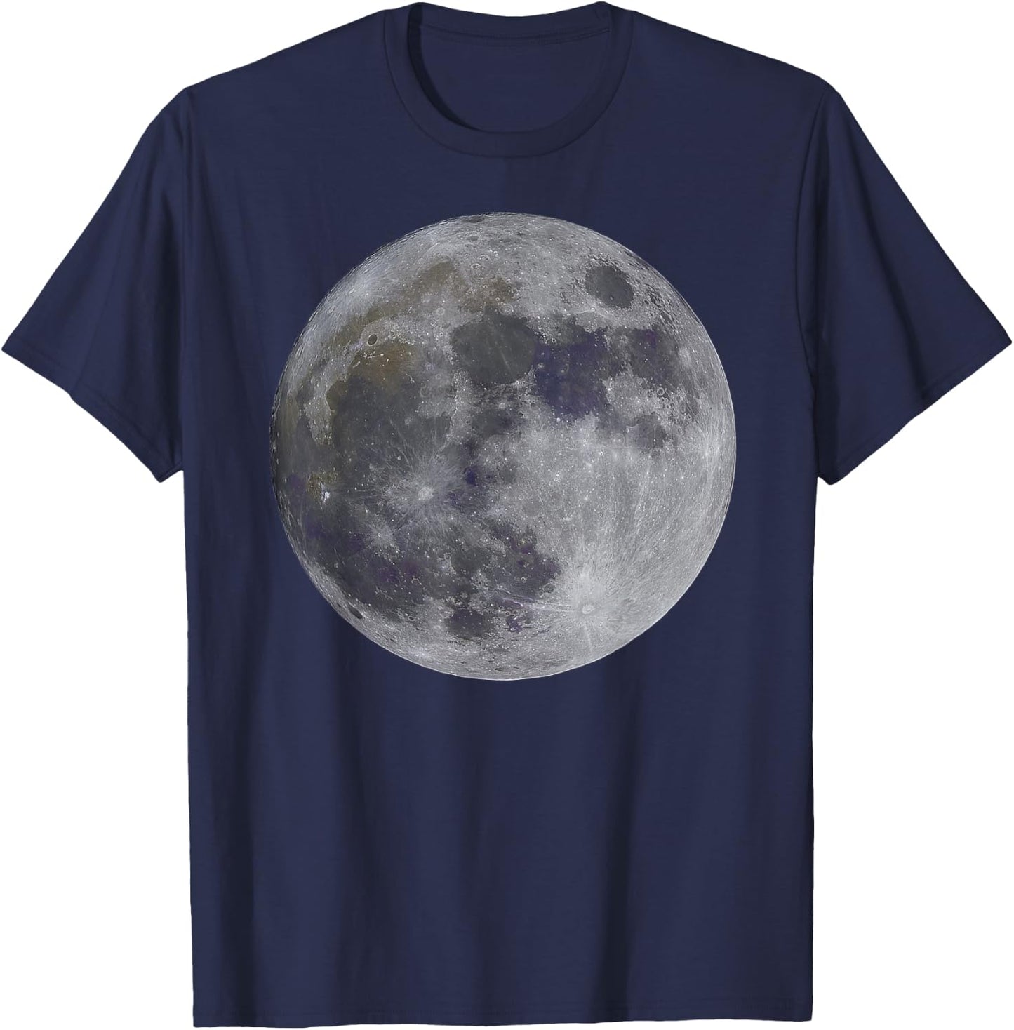 Halloween Full Moon from Satellite Outer Space Science T-Shirt - T-Shirt | Navy