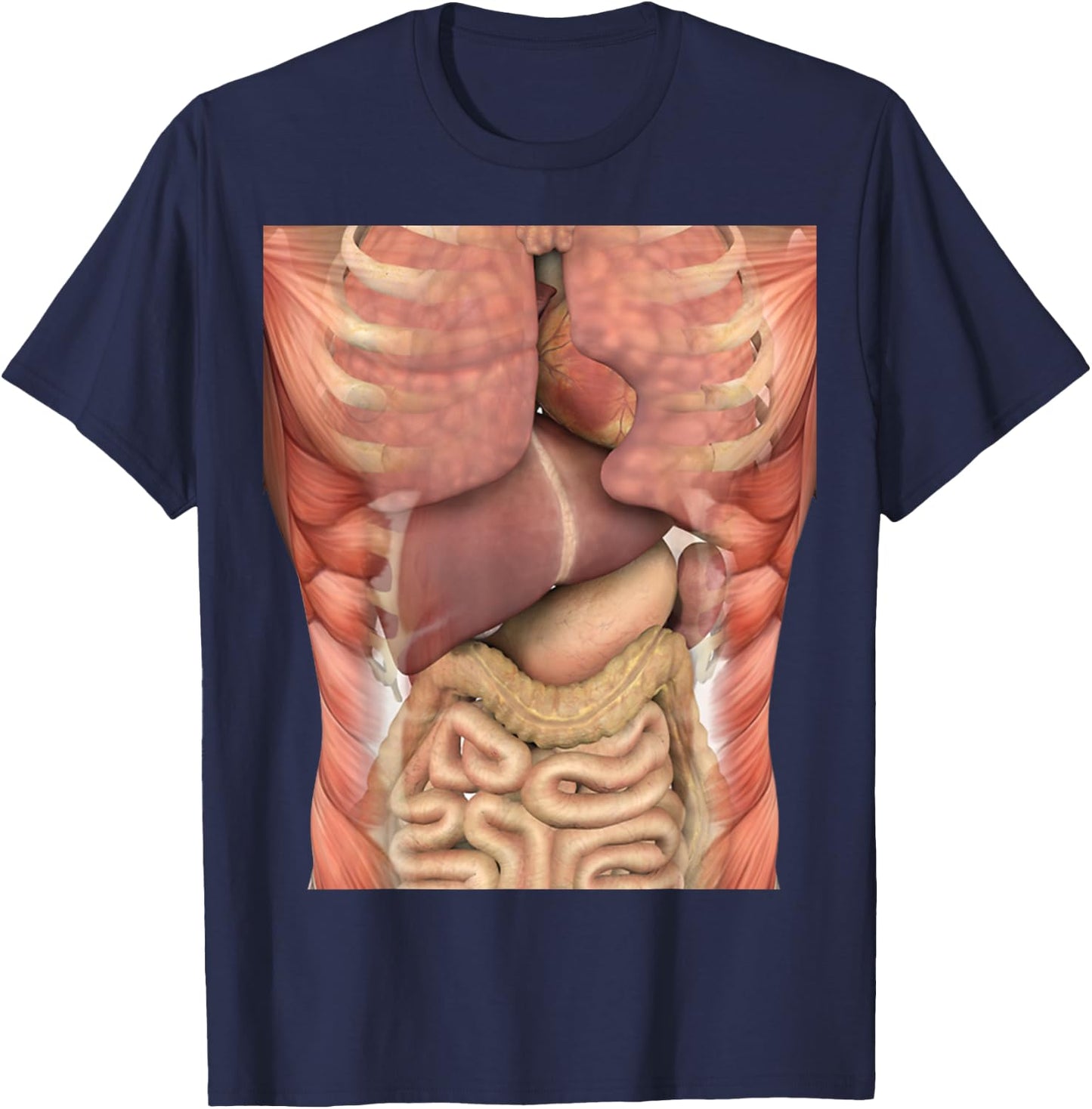 Human Muscles Organs Scary Anatomy Teacher Halloween Costume T-Shirt - T-Shirt | Navy