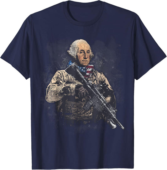 Presidential Soldiers: George Washington T-Shirt - T-Shirt | Navy