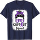 Hodgkin’s Lymphoma Awareness Support Squad Messy Bun Women T-Shirt - T-Shirt | Navy