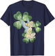 Disney Peter Pan St. Patrick's Day Tinker Bell Clover Retro T-Shirt - T-Shirt | Navy