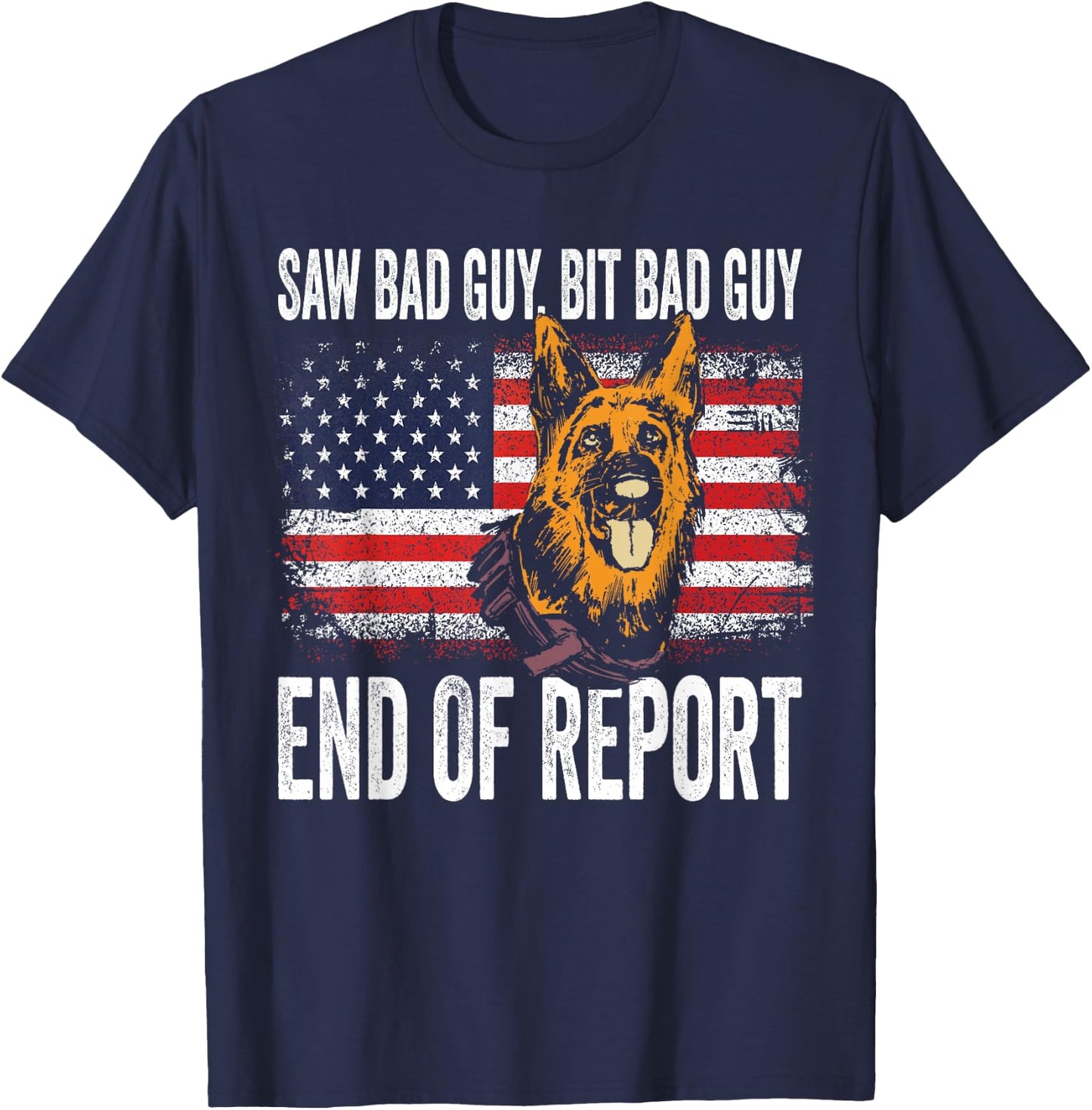 K-9 German Shepherd Police Dog Law Enforcement K-9 Handler T-Shirt - T-Shirt | Navy