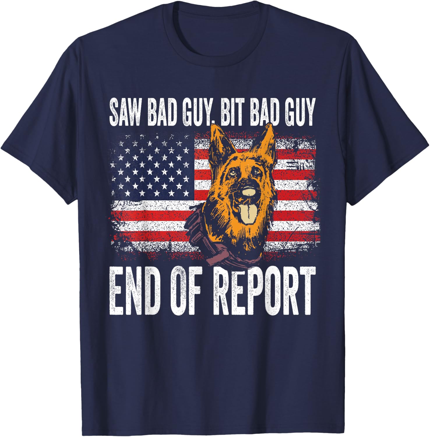 K-9 German Shepherd Police Dog Law Enforcement K-9 Handler T-Shirt - T-Shirt | Navy