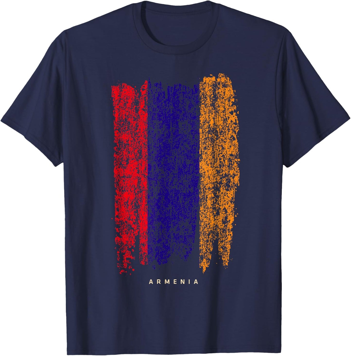 Vintage Armenia Retro Armenian Flag Shirt T-Shirt - T-Shirt | Navy
