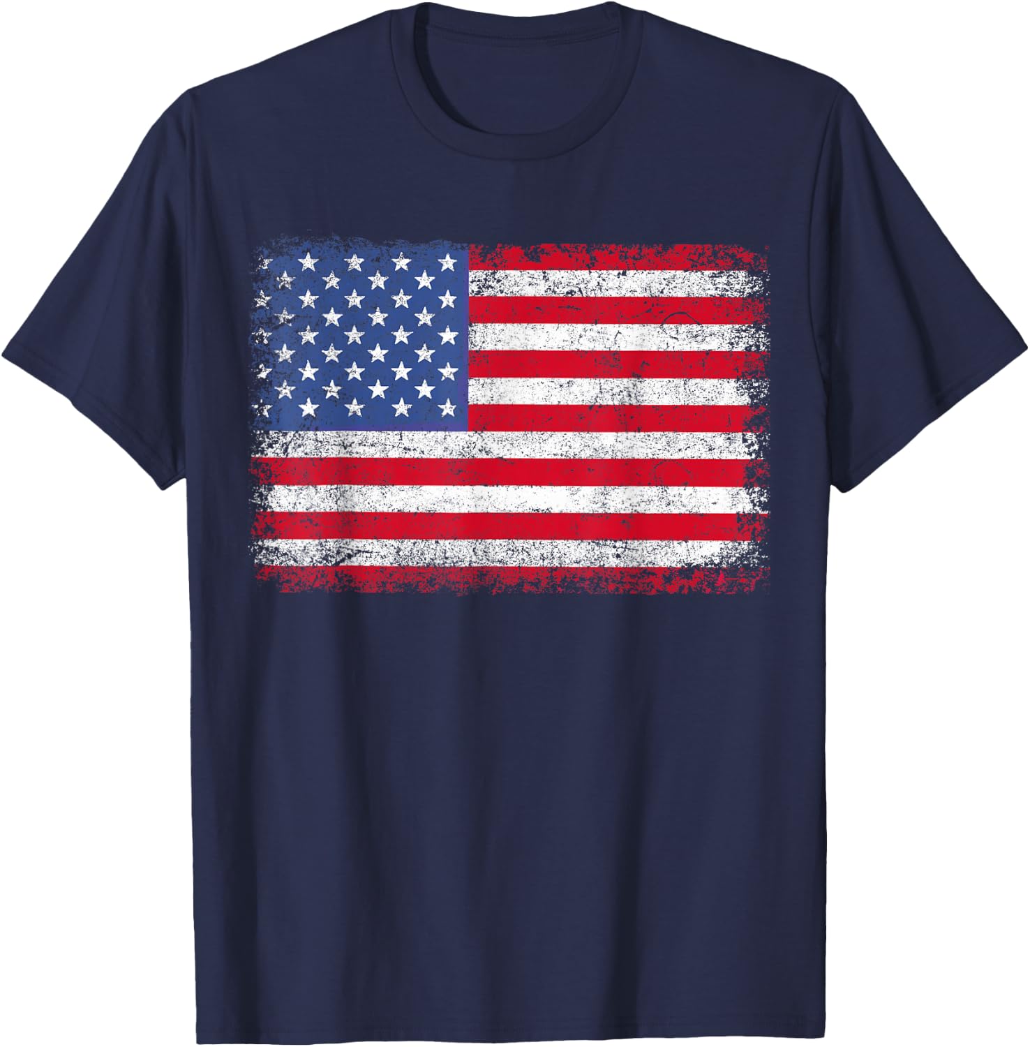Patriotic USA Flag 4th of July Women Kids Boys Girls T-Shirt - T-Shirt | Navy