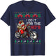Motorcycle Santa I Do It For The Hos Ugly Christmas Sweater T-Shirt - T-Shirt | Navy