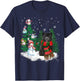 Chow Chow Dog Christmas Snowman Xmas Tree Pajama T-Shirt - T-Shirt | Navy