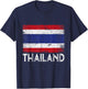Distressed Patriotic Thailand Flag Men Women Kid T-Shirt - T-Shirt | Navy