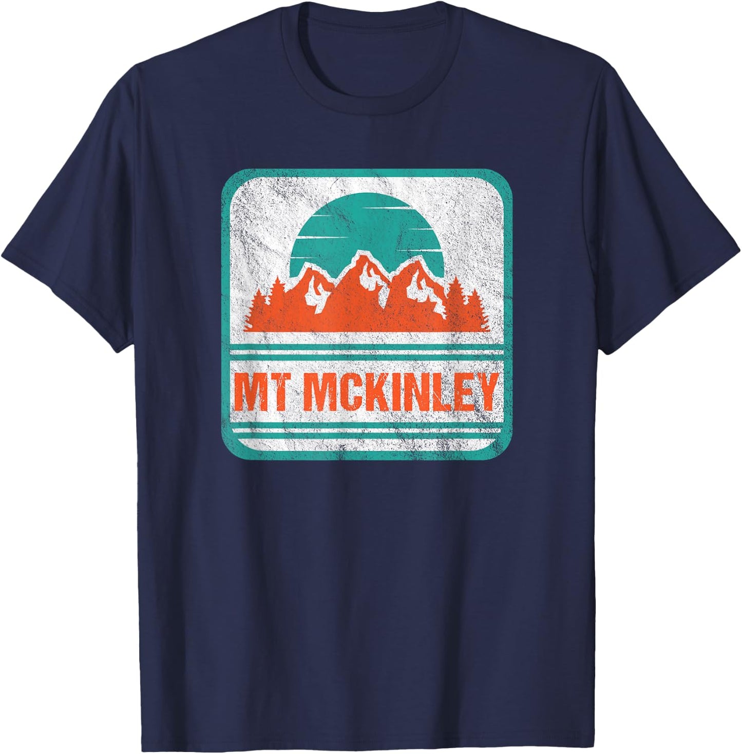 Retro Vintage Mount McKinley USA Mountains T-Shirt - T-Shirt | Navy