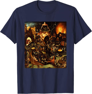 Mount Clothious Black Adult - Short Sleeve - Small - Crew Collar - Modern - Cartoon - Renaissance - Painting - Casual - Unique Design - Stretchable - Kids T-Shirt - T-Shirt | Navy