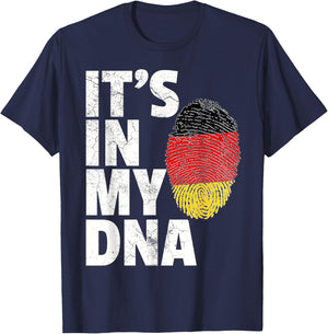 IT'S IN MY DNA German Germany Flag T Shirt Gift Men Women T-Shirt - T-Shirt | Navy