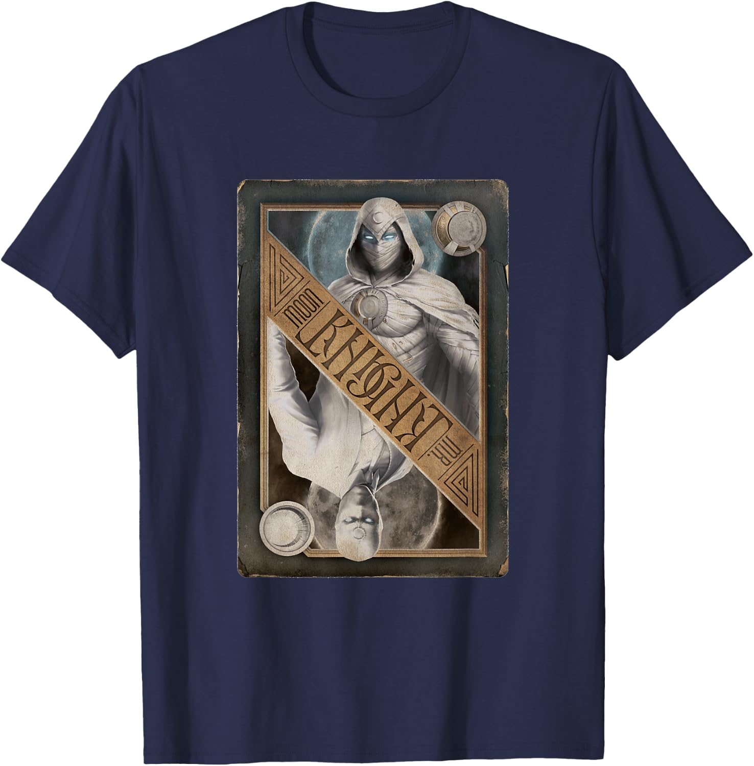 Marvel Moon Knight Mr. Knight Playing Card T-Shirt - T-Shirt | Navy