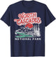 North Cascades National Park Retro 80's Mountains Distressed T-Shirt - T-Shirt | Navy