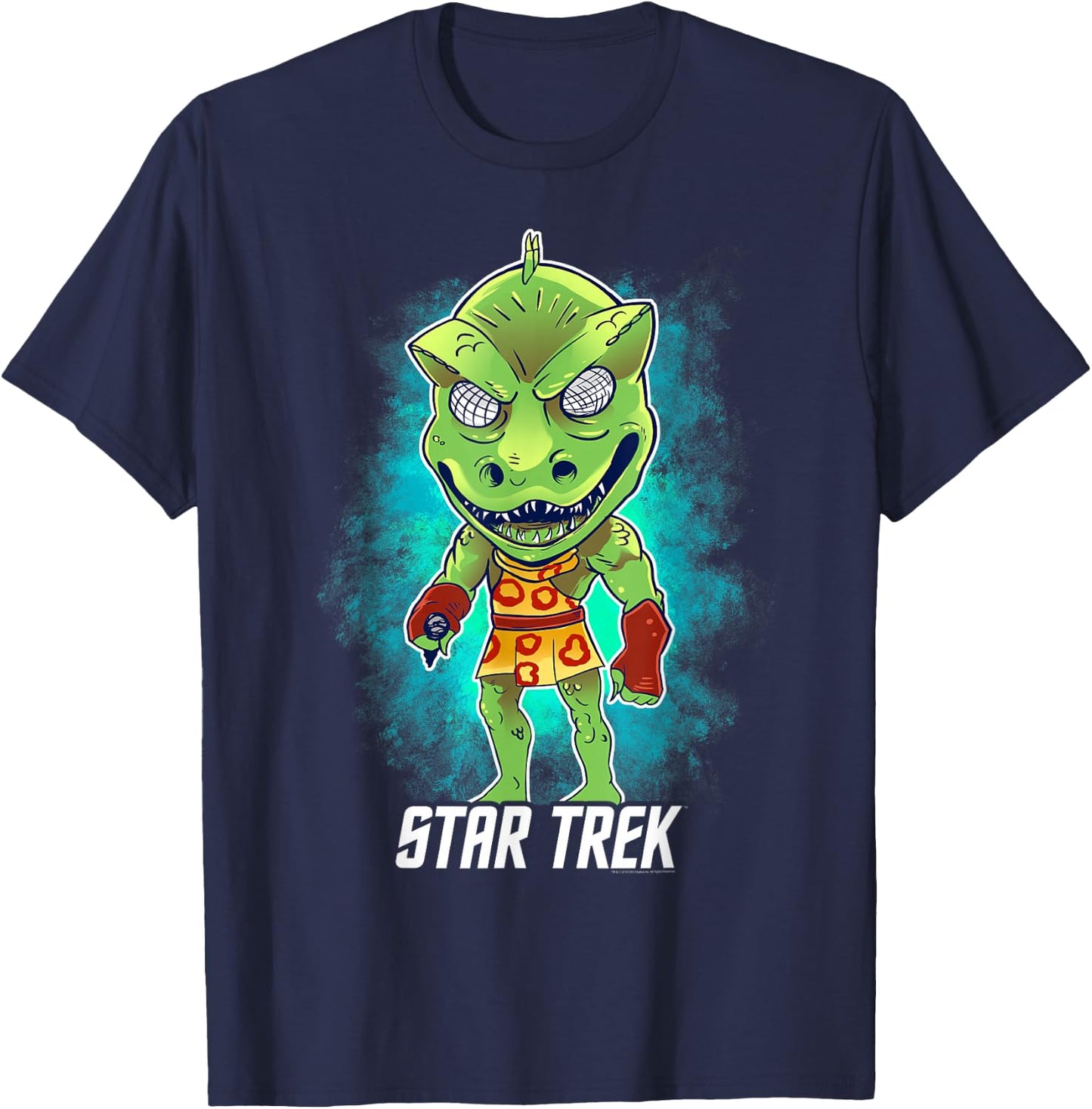 Star Trek Original Series Gorn Posing Chibi T-Shirt - T-Shirt | Navy