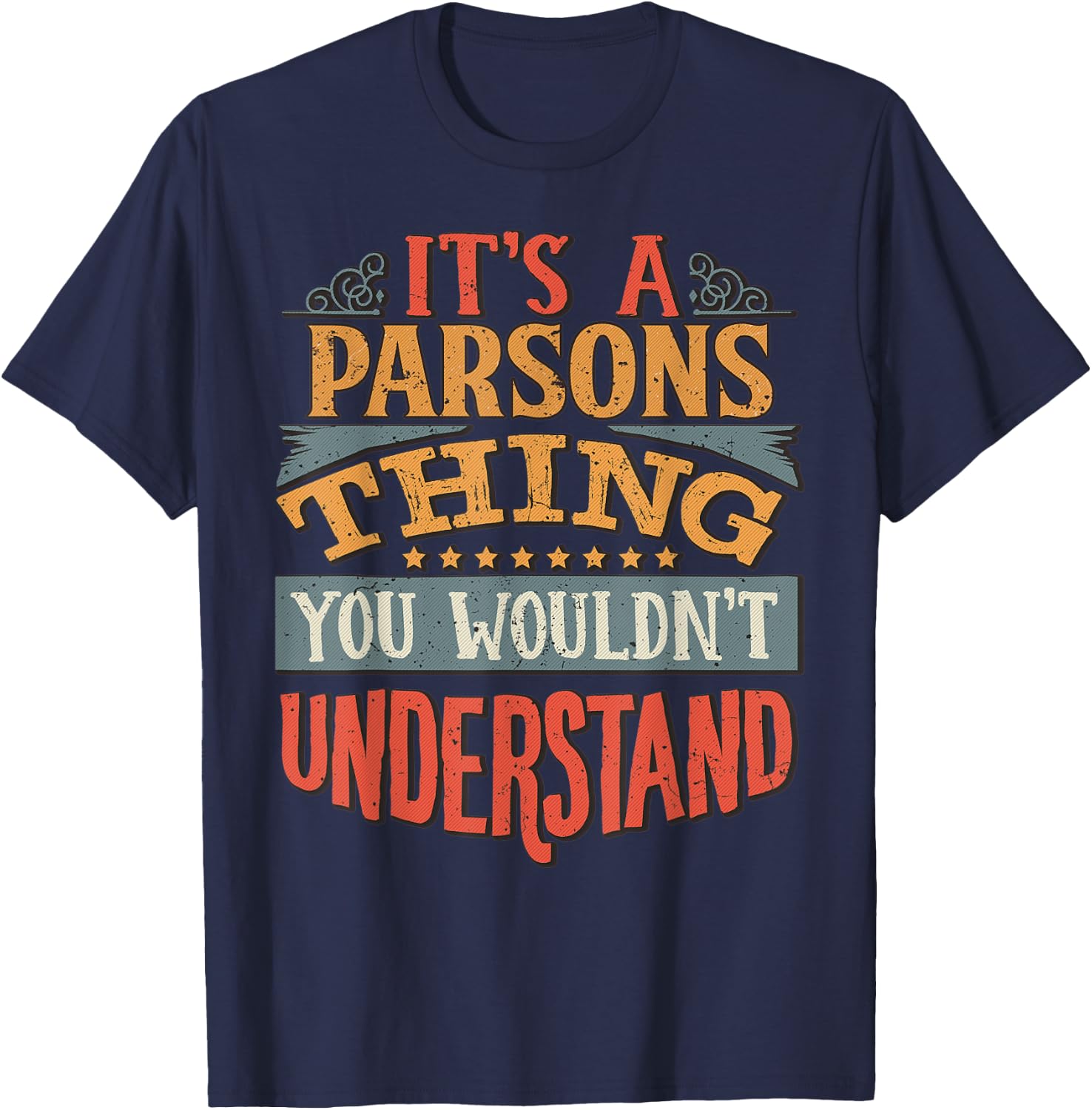 Parsons Name T-Shirt - T-Shirt | Navy