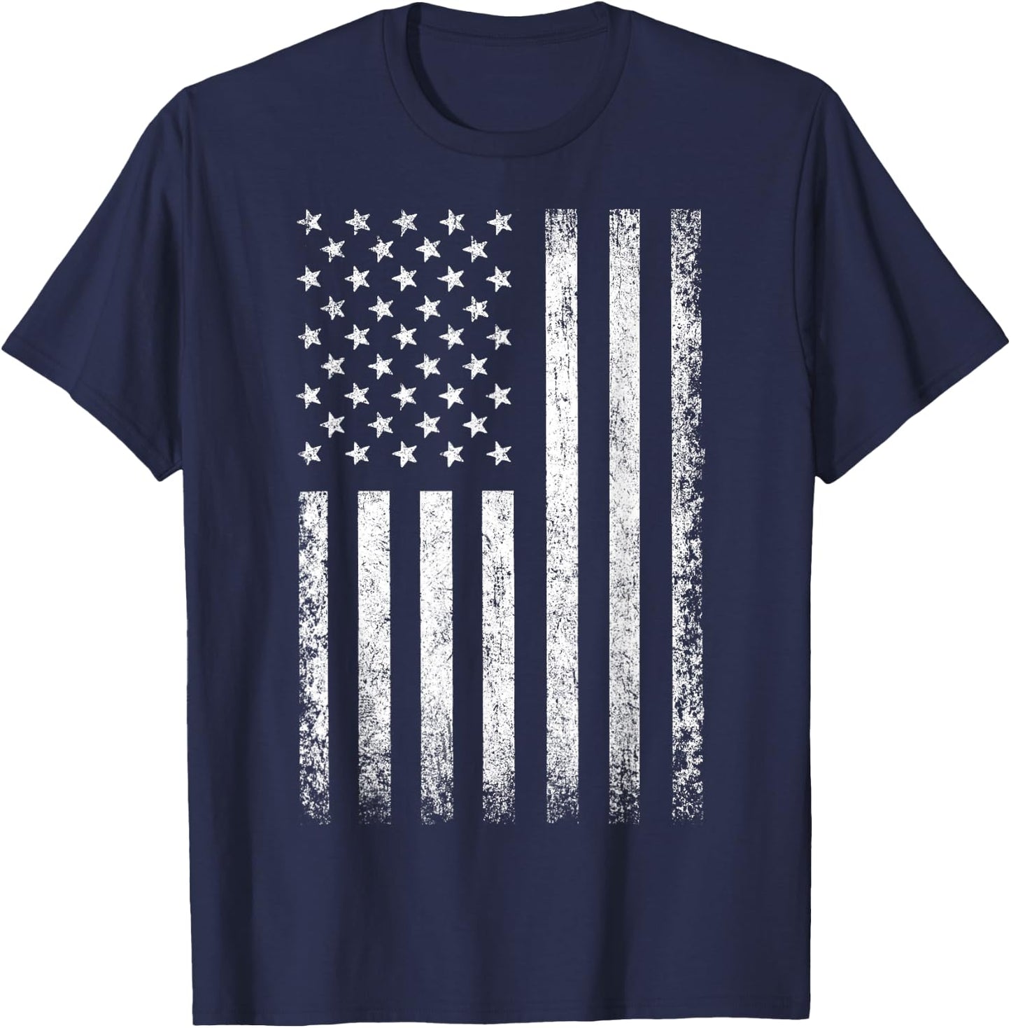 USA Patriotic American Flag Women Kids Boys Girls US T-Shirt - T-Shirt | Navy