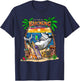 Beach Bum Tiki Shark Surfer T Shirt T-Shirt - T-Shirt | Navy