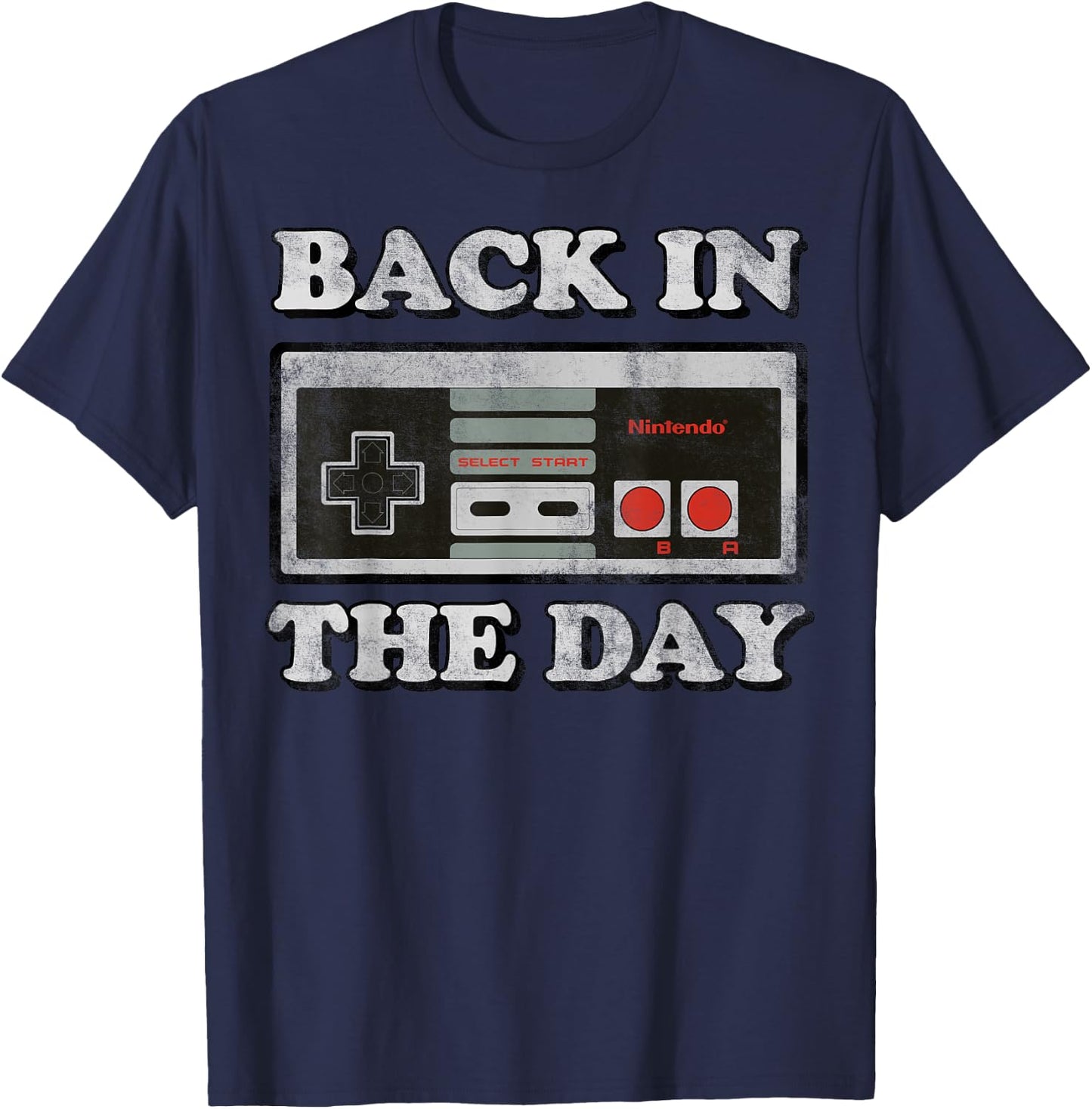 Nintendo NES Controller Back In The Day Graphic T-Shirt - T-Shirt | Navy