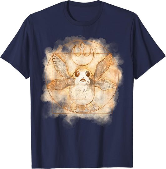 Star Wars Vitruvian Porg T-Shirt - T-Shirt | Navy